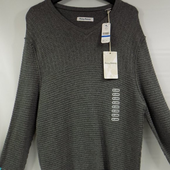 Tommy Bahama Other - Tommy Bahama Isidro V-Neck Mens Sweater Grey Size X-LARGE